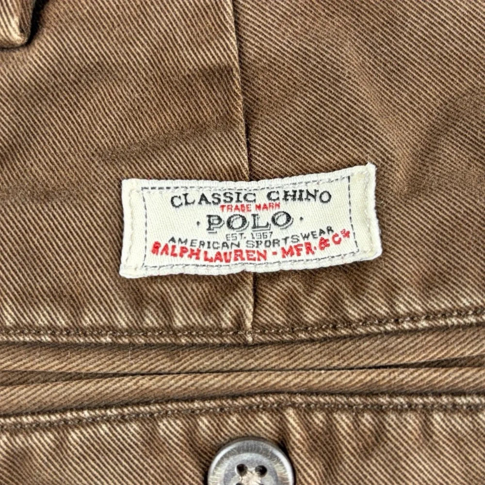 Vintage Polo Ralph Lauren Classic Chino Pants 42x30 (Fits 40x29) Brown